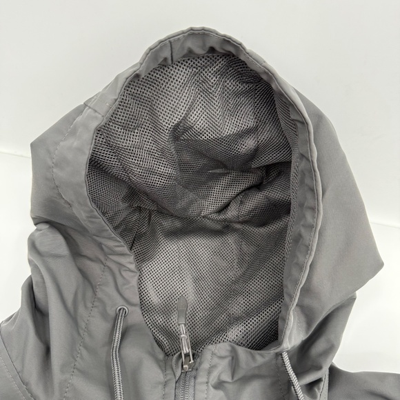 Hawaiis Finest Jacket Men XL Gray Pullover 1/2 Zip Hooded Windbreaker Bungee - Picture 9 of 15